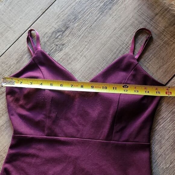 Dark Purple Cocktail Dress with Sparkle Embellishments - Picture 6 of 8